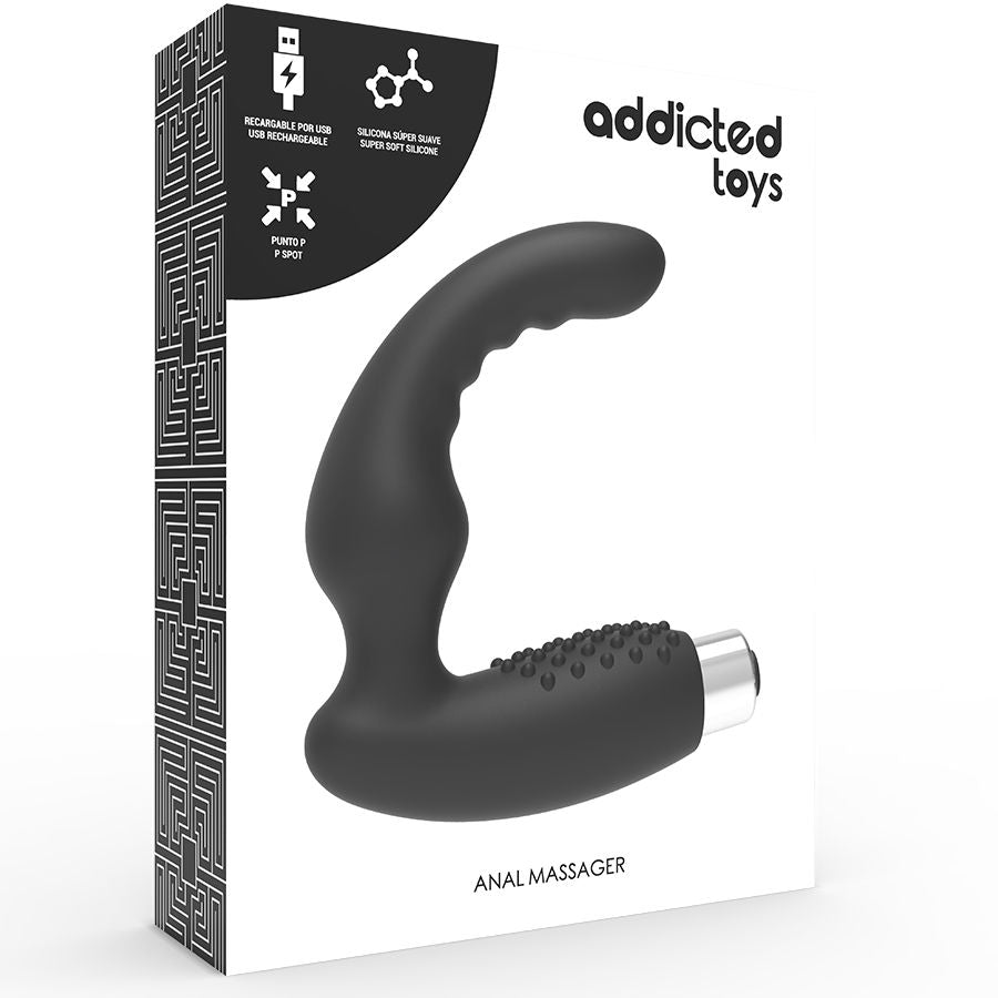 Masseur Prostatique Rechargeable Modèle 2 Noir - Addicted Toys