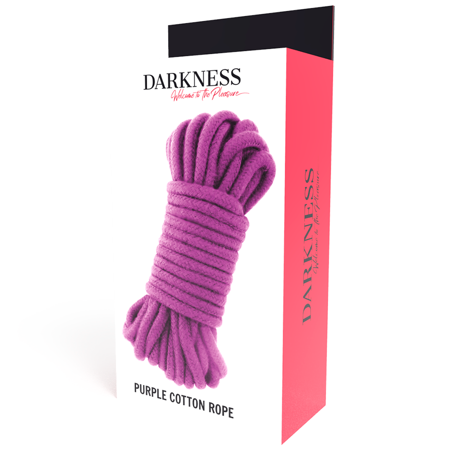 Darkness - Corde Bondage en coton 10m - Violet
