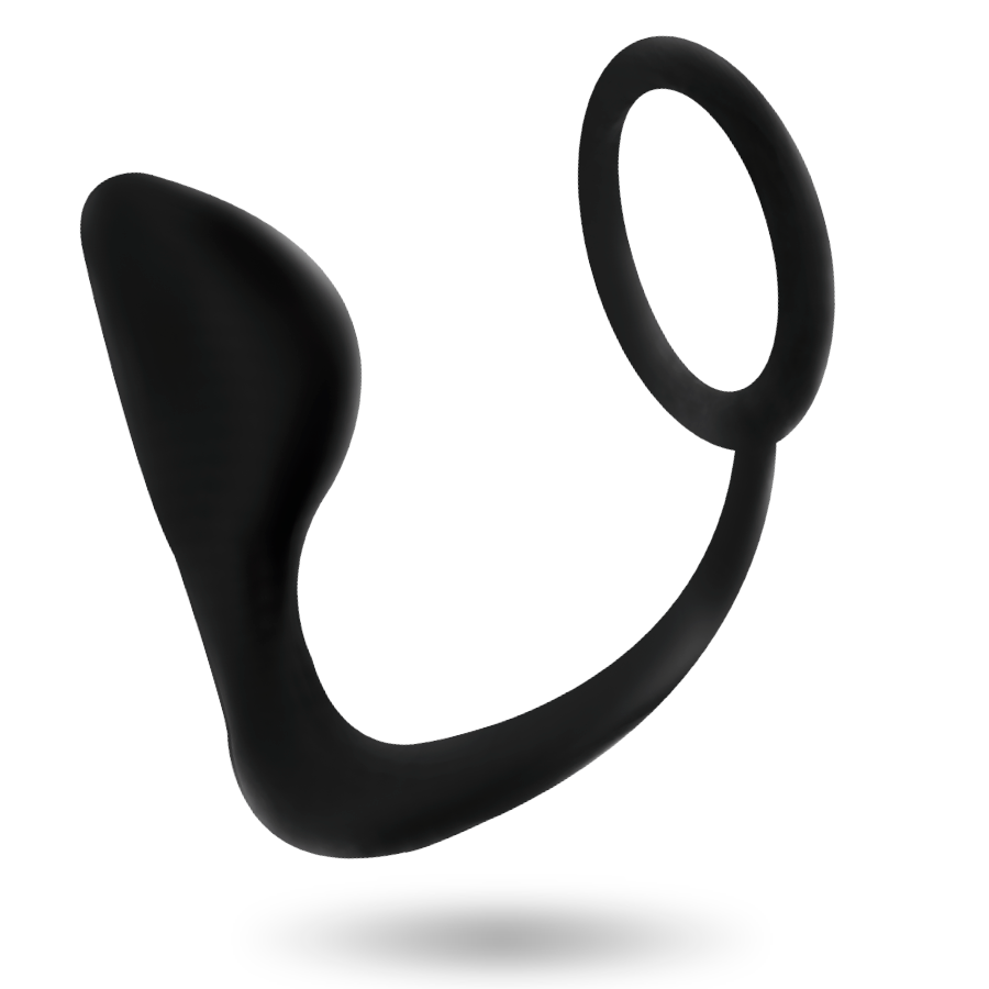 Plug Anal avec Anneau Pénien Noir - Addicted Toys
