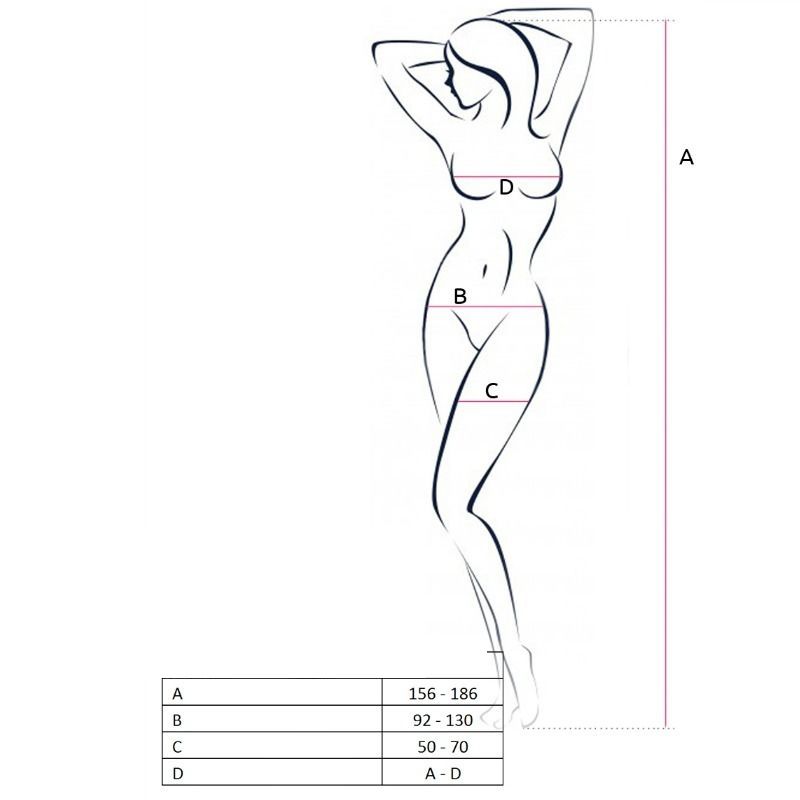 Bodystocking Passion BS046 Noir Taille Unique - Passion