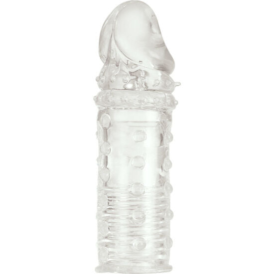 Manchon Pénis Nervuré Translucide +5cm - CalExotics