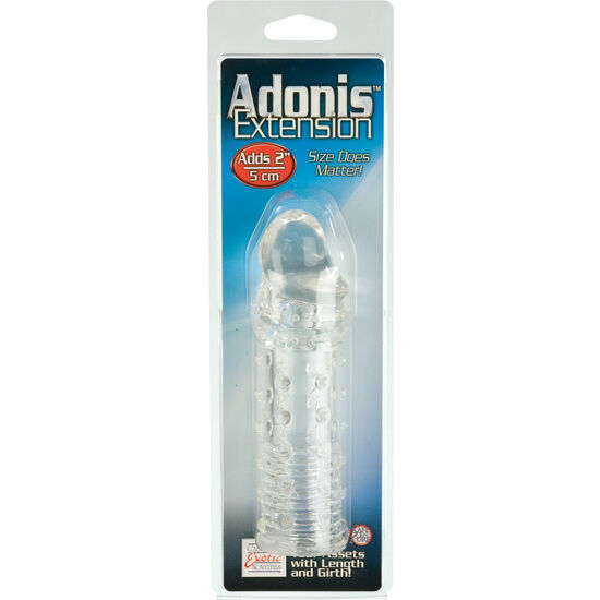 Manchon Pénis Nervuré Translucide +5cm - CalExotics