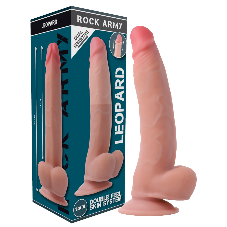 Rock Army - Gode Ultraréaliste Ventouse en Silicone - 23 cm