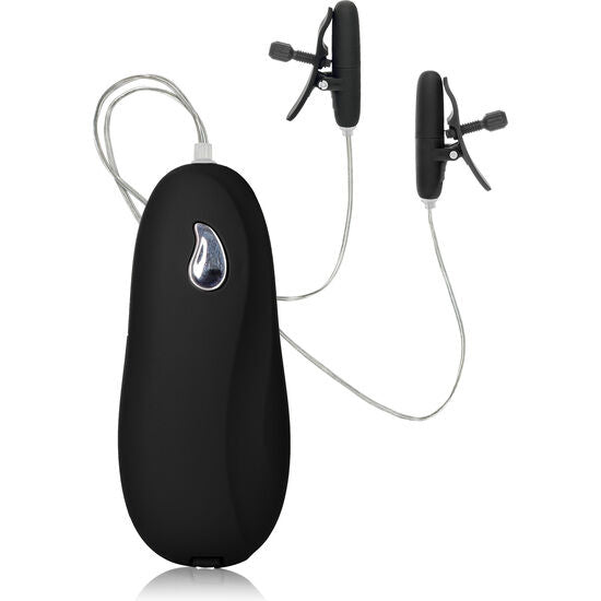 Pince Tétons Vibrante Chauffante Nipple Play Noire - CalExotics