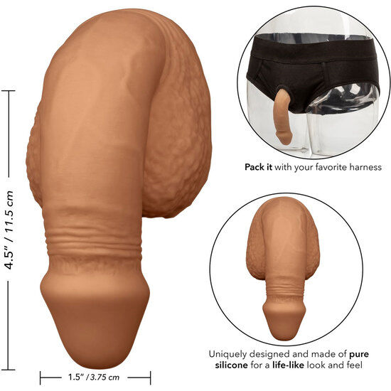 Pénis en Silicone Packer Gear 12,75 cm Caramel - Calexotics