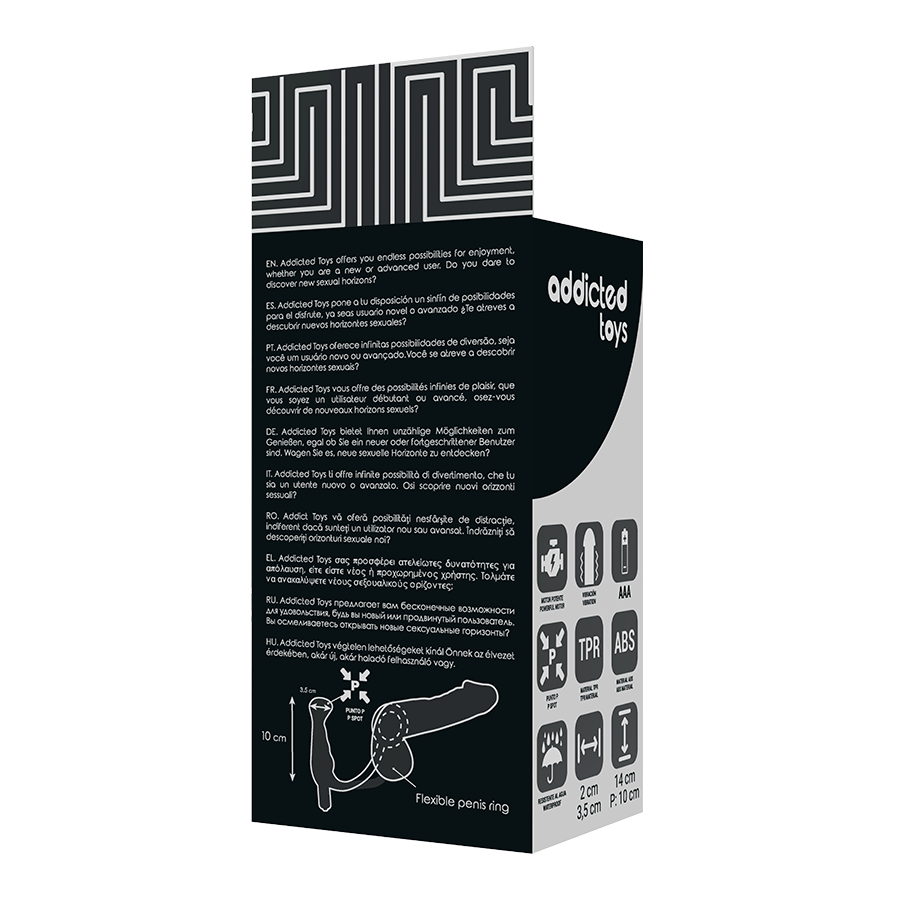 Vibromasseur Prostatique Rechargeable Noir 10cm - Addicted Toys
