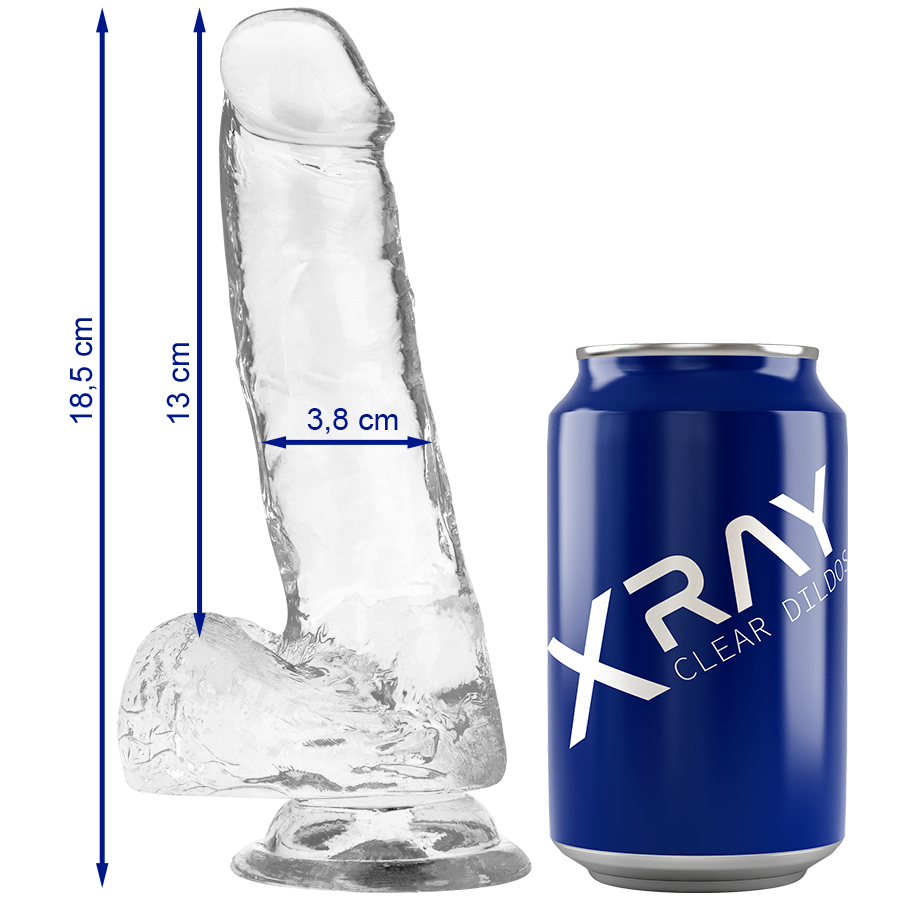 Gode Réaliste X Ray Clear Transparent 18.5 cm - X Ray