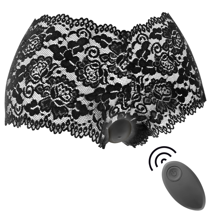 Stimulateur Télécommandé Zara avec Culotte - Black&Silver