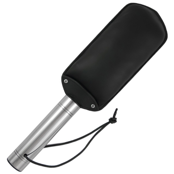 Metal Hard - Paddle BDSM Acier Inoxydable et Cuir - 45 cm