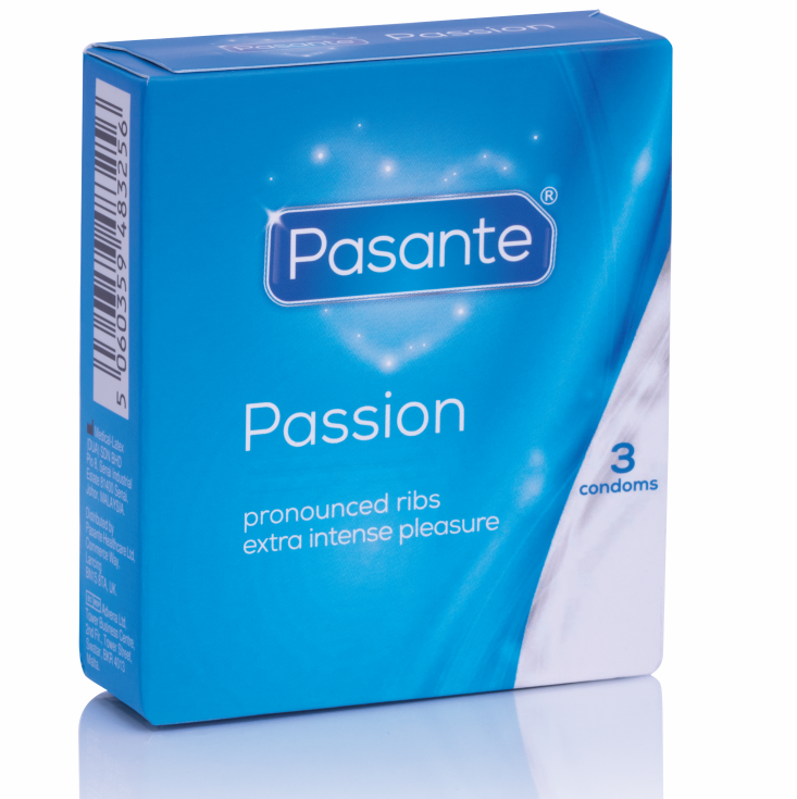 Préservatifs nervurés Ribbed Passion lot de 3 - Pasante - PASANTE
