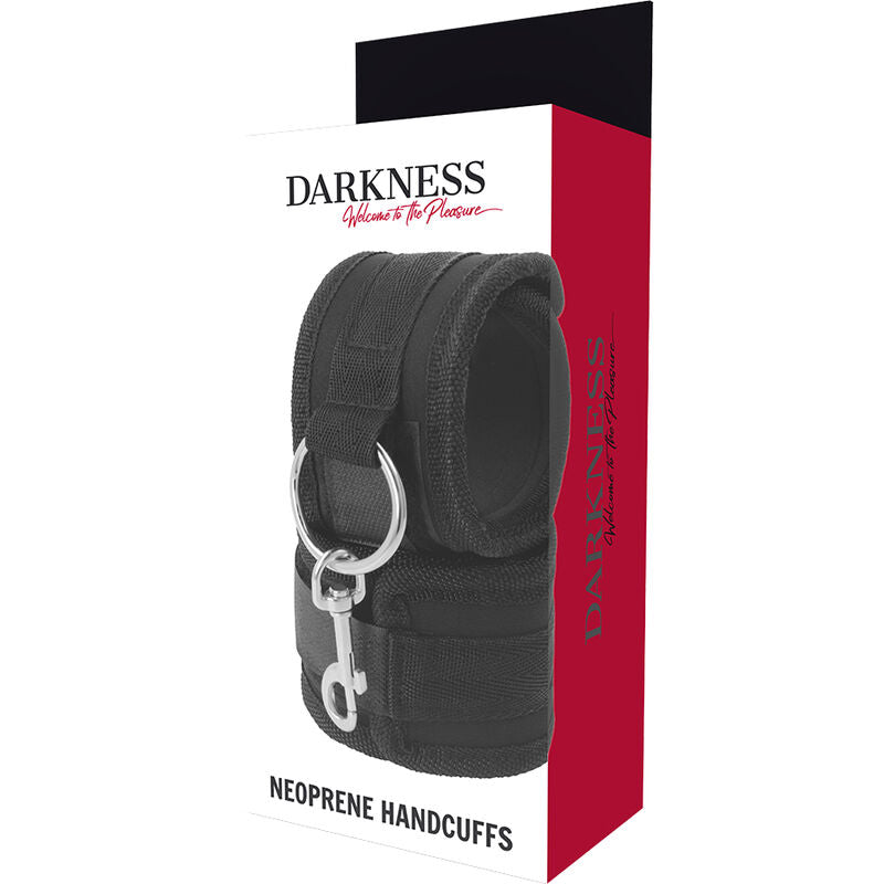 Darkness – Menottes BDSM en Néoprène Noir
