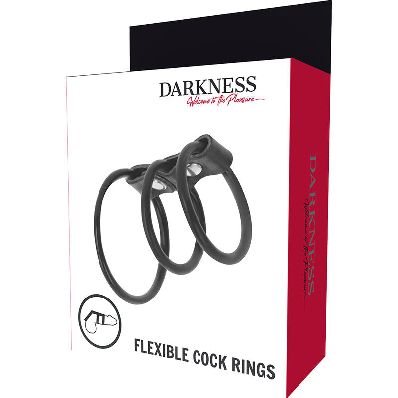 Anneaux Péniens Flexibles Ensemble de 3 - Darkness - Darkness