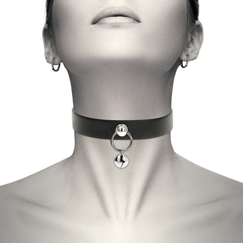 Collier Cuir Vegan Fétiche Réglable Noir - Coquette Chic Desire