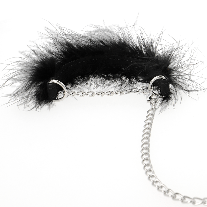 Menottes Coquette Chic Desire Métal Plumes Noires - Coquette