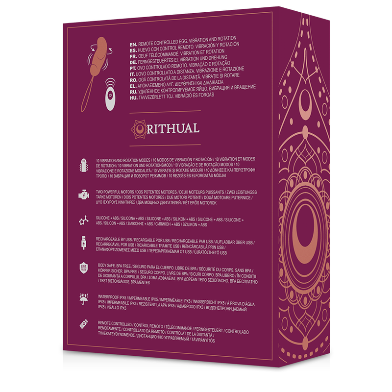 Rithual – Oeuf vibrant avec Mouvement rotatif pour Point G – Violet