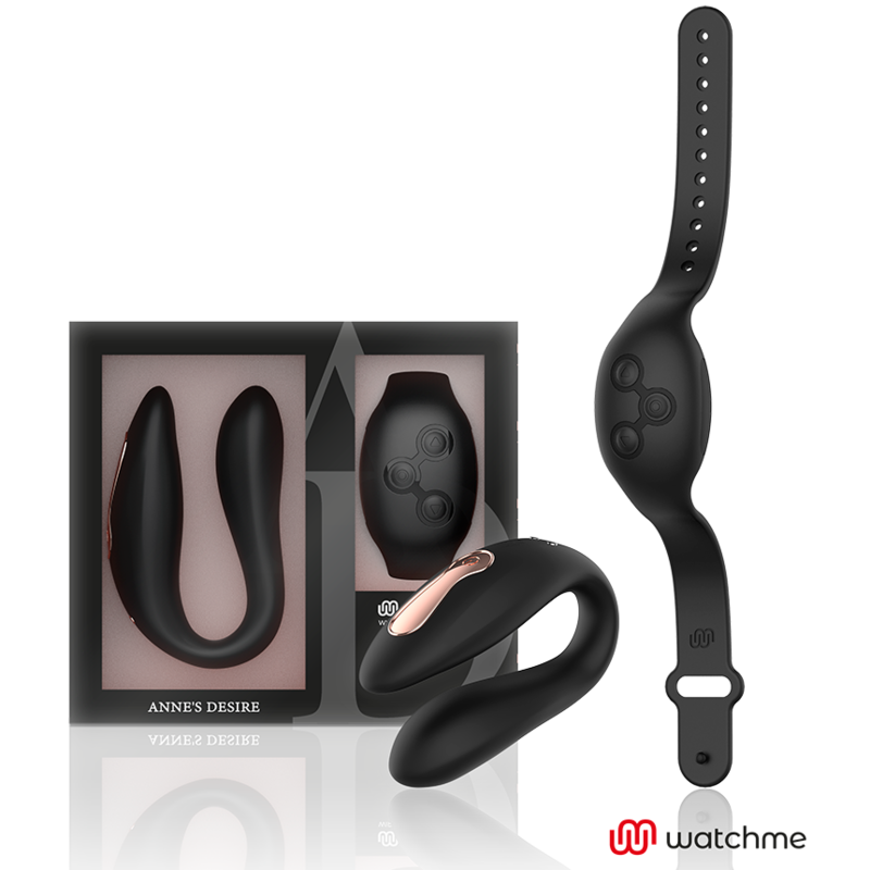 Watch Me - Vibromasseur pour couple avec télécommande Anne's Desire - Noir