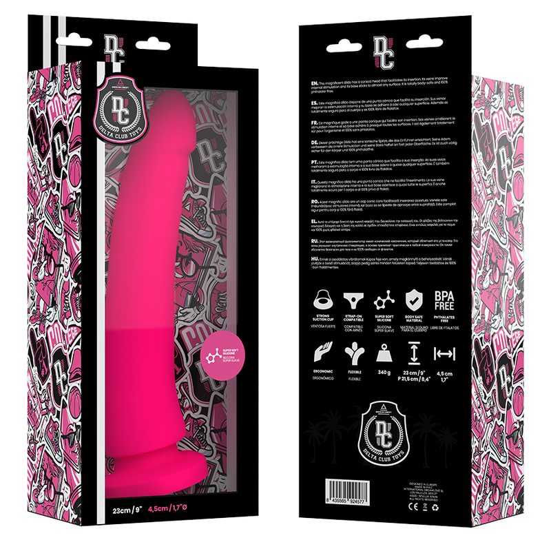 Gode Réaliste XL Rose avec Ventouse 23cm - DELTACLUB