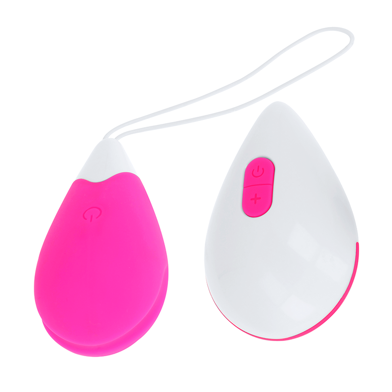 Ohmama – Oeuf vibrant texturé avec Télécommande – Rose et Blanc