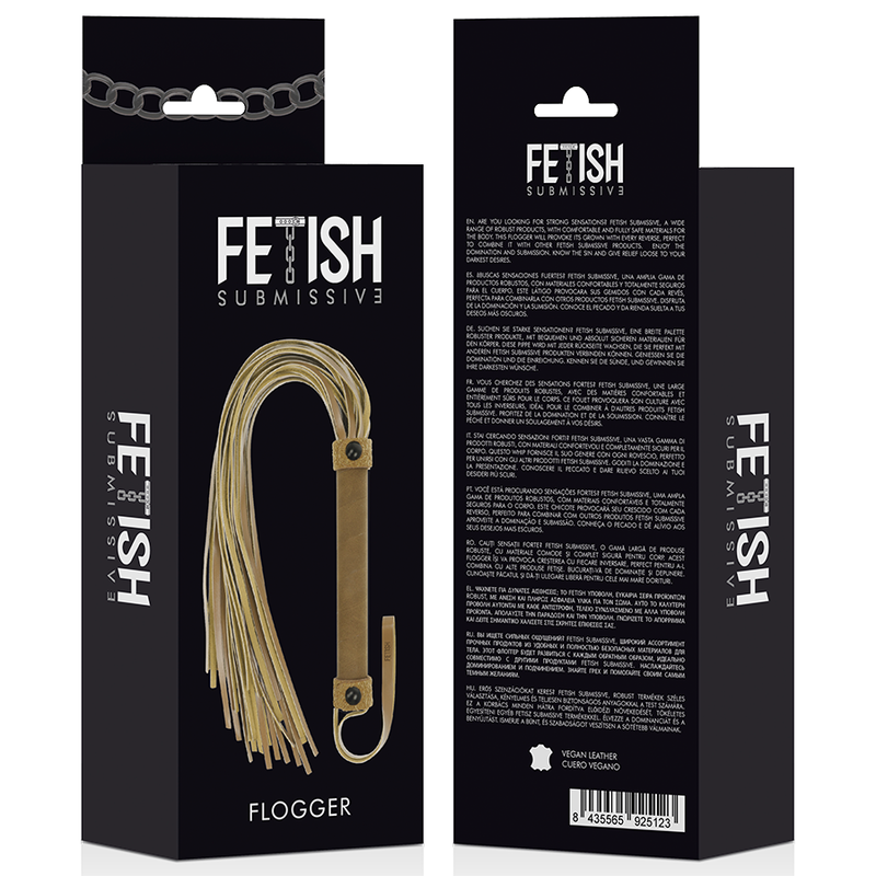 Fetish Submissive - Fouet BDSM en Simili-Cuir - Beige