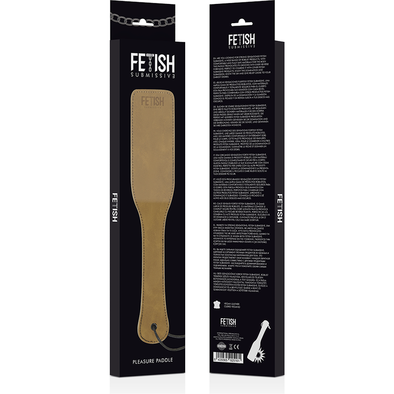 Fetish Submissive - Tapette à Fessée en Simili-Cuir - Beige