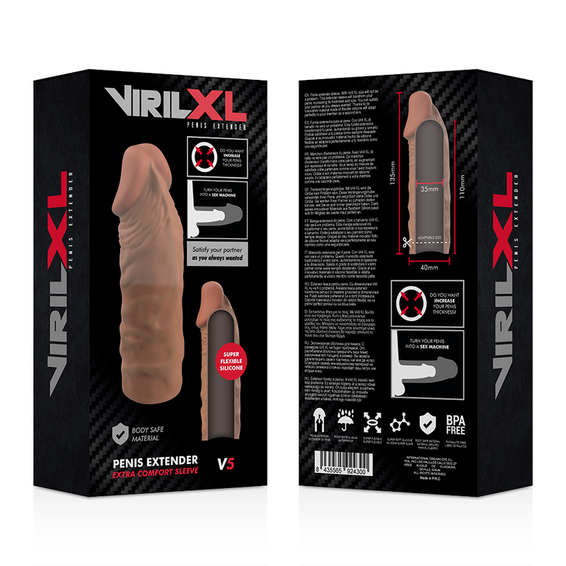 VirilXL - Extension de Pénis Réaliste V5 (+2,5cm) - Marron
