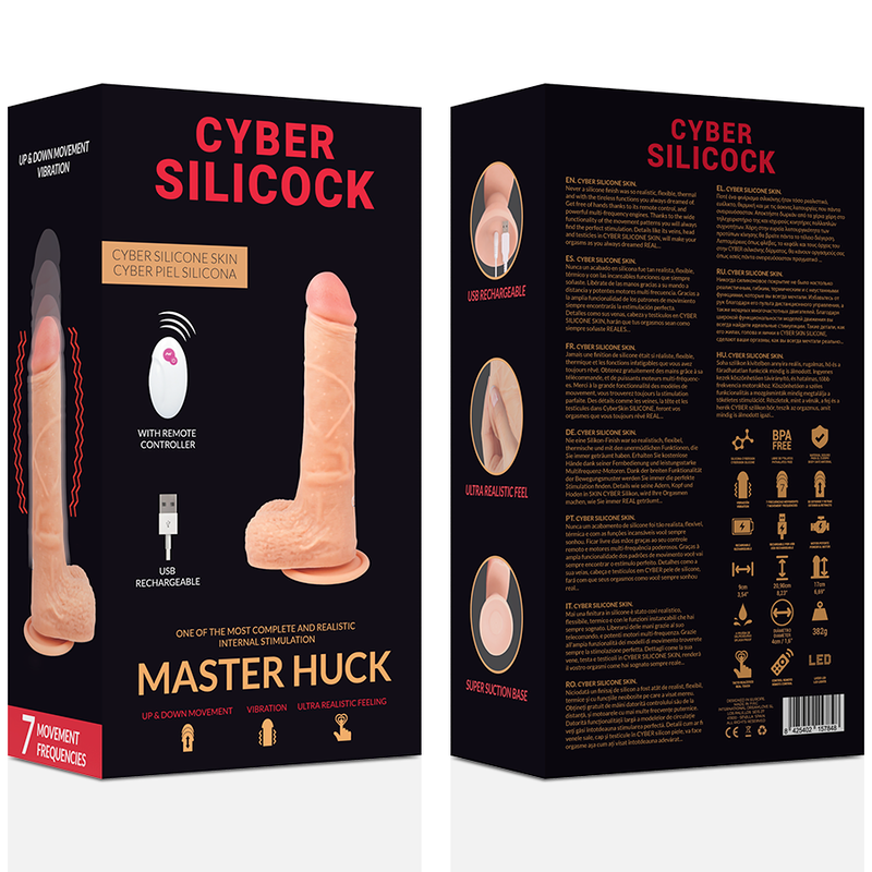 Gode Réaliste Vibrant Cyber Silicock Master Huck 20,9cm