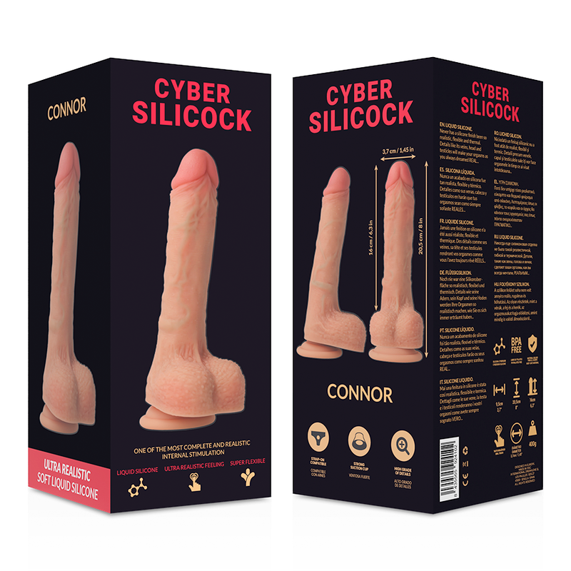 Realistischer Dildo Cybersilicock XL Hautfarbe mit Saugnapf - Cybersilicock
