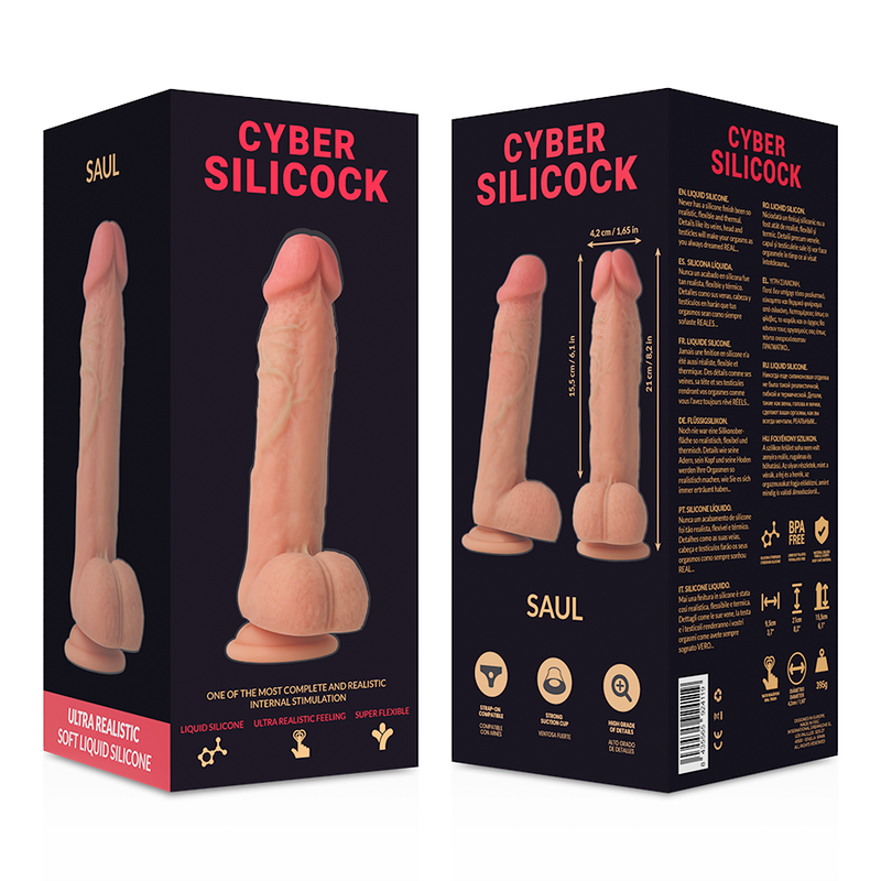 Kit Gode Ceinture Cyber Silicock Réaliste 15,5cm - Cybersilicock