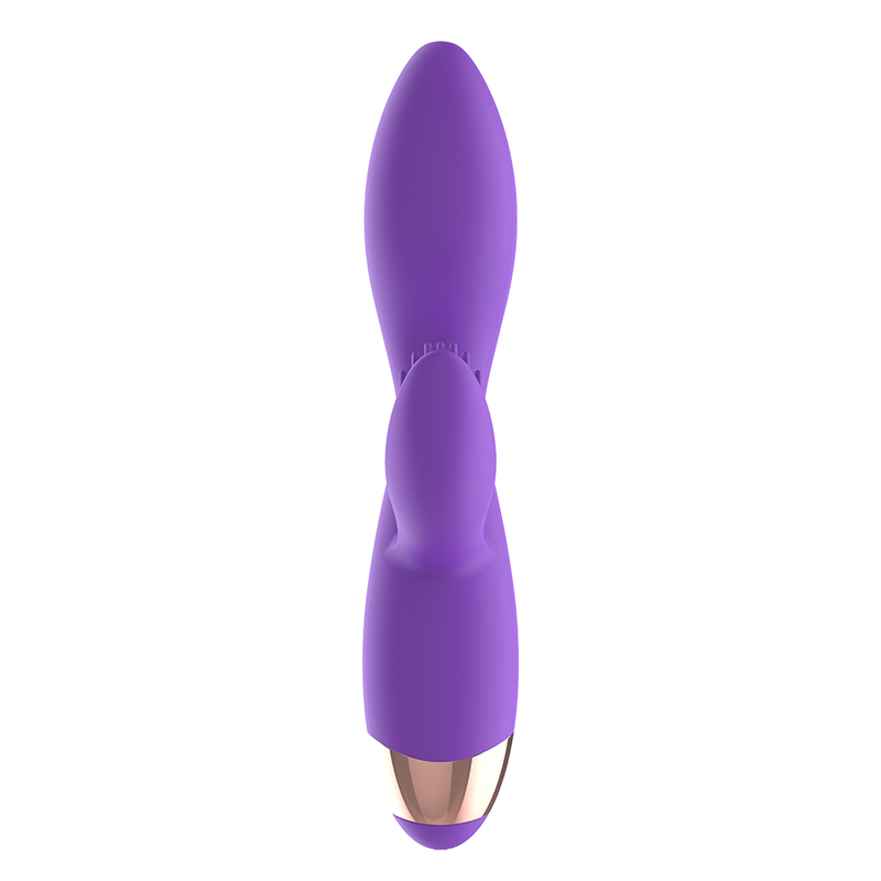 Vibromasseur double moteur Donna lilas et or - Womanvibe - WOMANVIBE