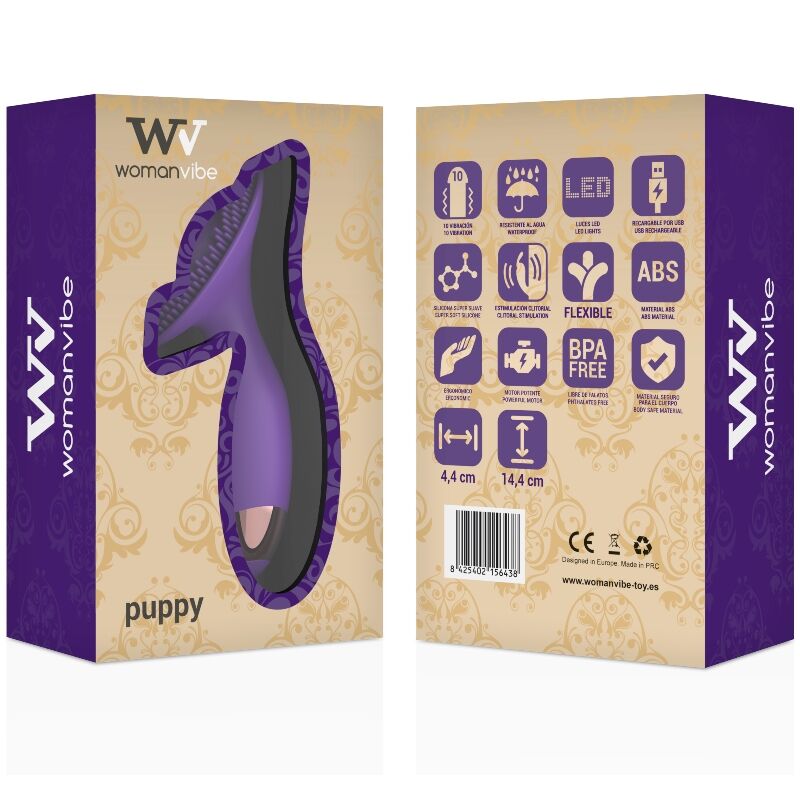 Vibromasseur clitoridien Puppy rechargeable en silicone - Womanvibe - WOMANVIBE