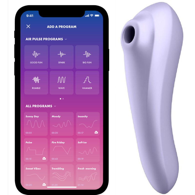 Stimulateur Dual Pleasure Connecté Mauve - Satisfyer