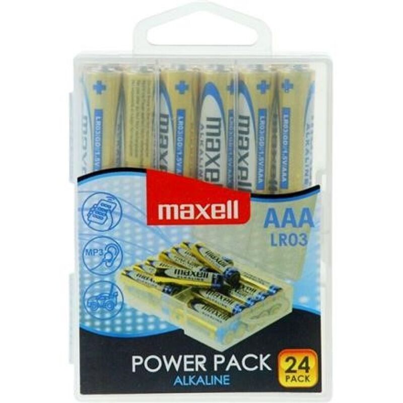 Piles Alcalines AAA LR03 Pack 24 Unités - Maxell - MAXELL