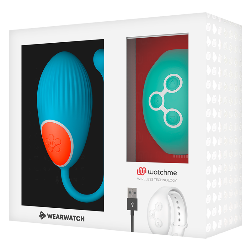 Wearwatch – Oeuf vibrant avec bracelet télécommandé – Bleu/Vert