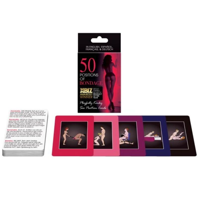 Jeu de Cartes Érotiques 50 Positions Bondage - Kheper Games